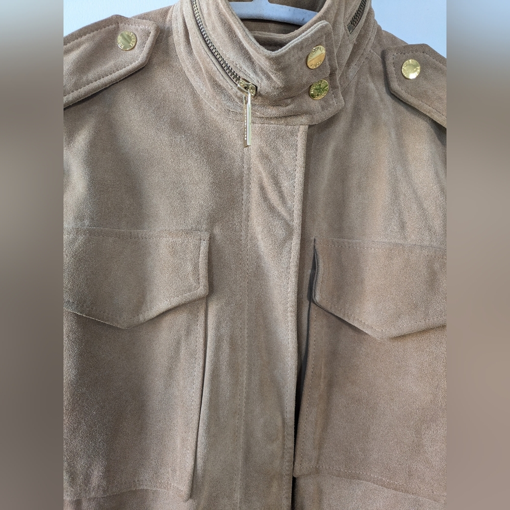 Michael Kors Suede Safari Jacket - Picture 2 of 15